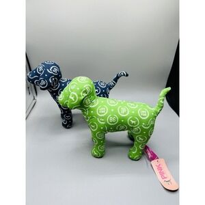 Love Pink Victoria's Secret Blue & Green 86 Puppies Plush Stuffed Animal w Tags